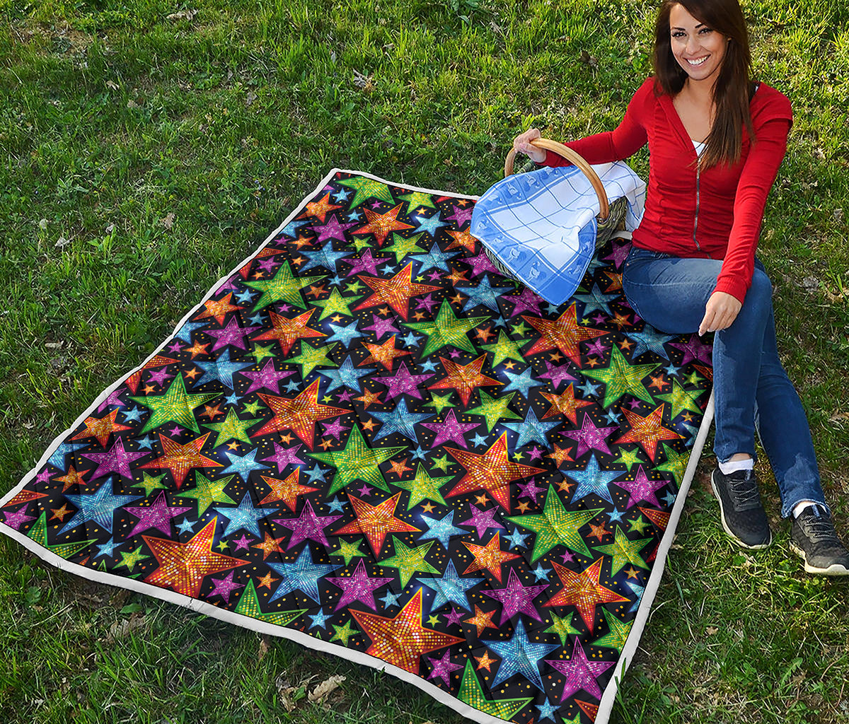 Fantastic Star Pattern Print Quilt