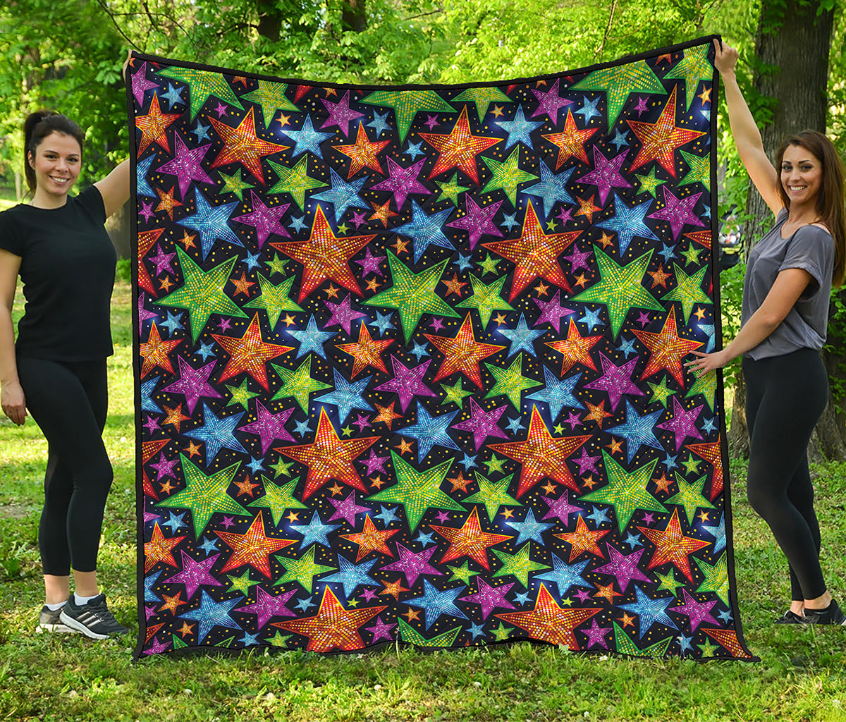 Fantastic Star Pattern Print Quilt