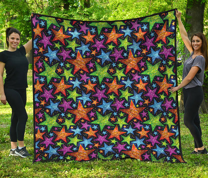 Fantastic Star Pattern Print Quilt