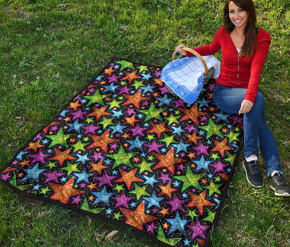 Fantastic Star Pattern Print Quilt