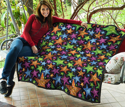 Fantastic Star Pattern Print Quilt