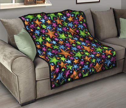 Fantastic Star Pattern Print Quilt