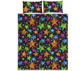 Fantastic Star Pattern Print Quilt Bed Set