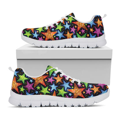 Fantastic Star Pattern Print White Sneakers