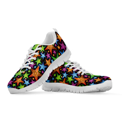 Fantastic Star Pattern Print White Sneakers