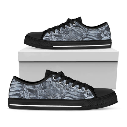 Fern Fossil Print Black Low Top Shoes