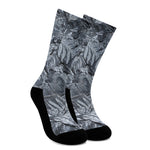 Fern Fossil Print Crew Socks
