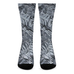 Fern Fossil Print Crew Socks