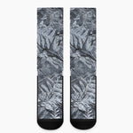 Fern Fossil Print Crew Socks