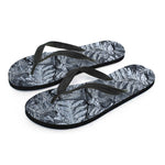 Fern Fossil Print Flip Flops