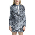 Fern Fossil Print Pullover Hoodie Dress
