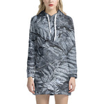 Fern Fossil Print Hoodie Dress