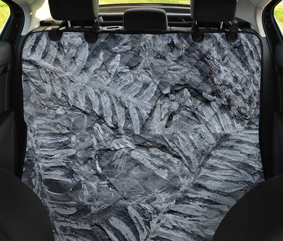 Fern Fossil Print Pet Car Back Seat Cover