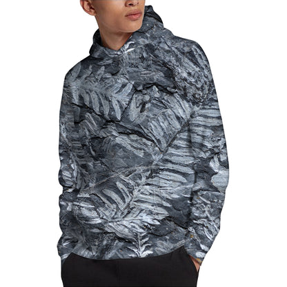 Fern Fossil Print Pullover Hoodie