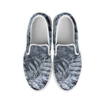 Fern Fossil Print White Slip On Shoes