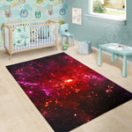 Fiery Nebula Universe Galaxy Space Print Area Rug GearFrost
