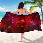 Fiery Nebula Universe Galaxy Space Print Beach Sarong Wrap