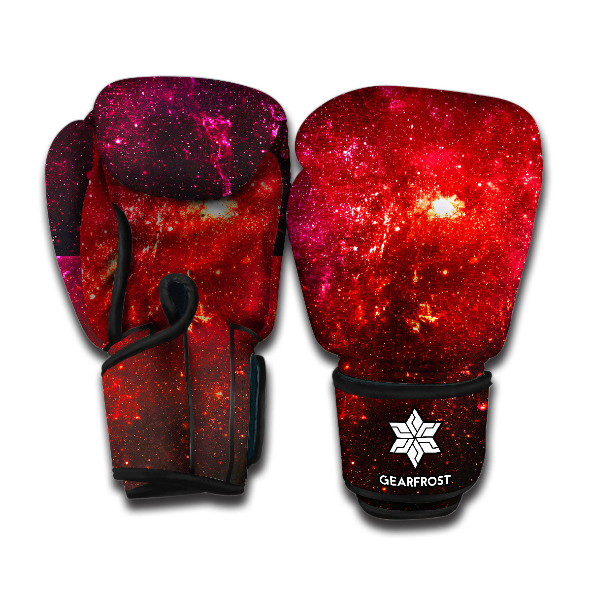 Fiery Nebula Universe Galaxy Space Print Boxing Gloves