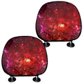 Fiery Nebula Universe Galaxy Space Print Car Headrest Covers