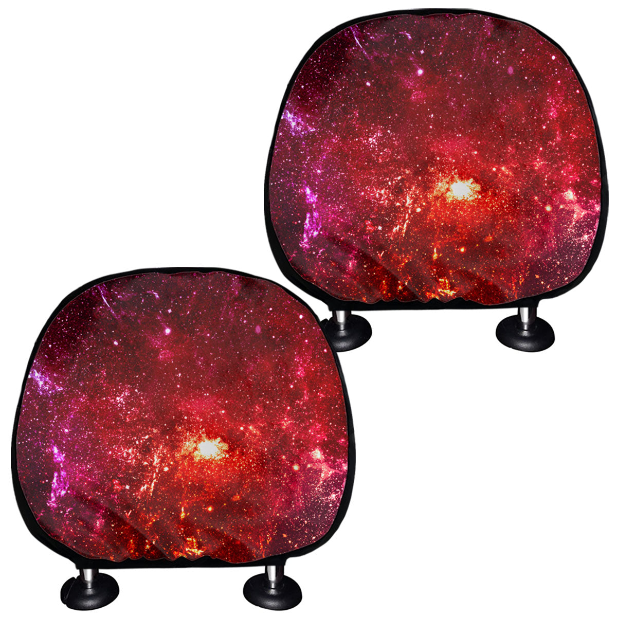 Fiery Nebula Universe Galaxy Space Print Car Headrest Covers