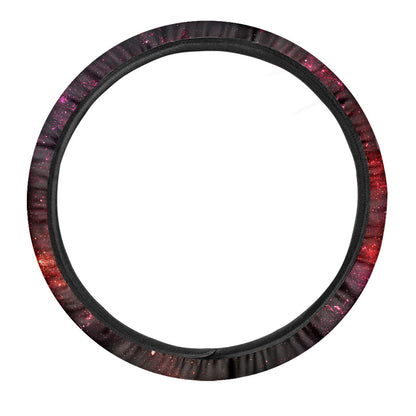 Fiery Nebula Universe Galaxy Space Print Car Steering Wheel Cover