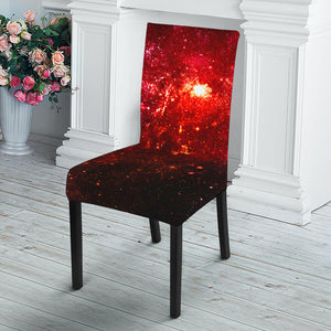 Fiery Nebula Universe Galaxy Space Print Dining Chair Slipcover