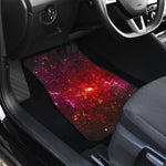 Fiery Nebula Universe Galaxy Space Print Front and Back Car Floor Mats