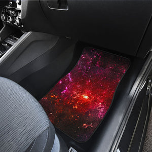 Fiery Nebula Universe Galaxy Space Print Front and Back Car Floor Mats