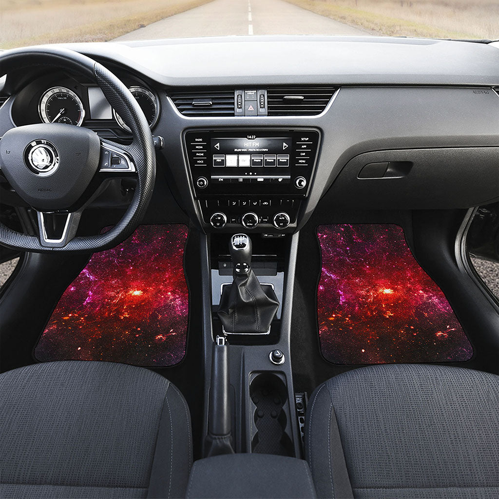 Fiery Nebula Universe Galaxy Space Print Front Car Floor Mats