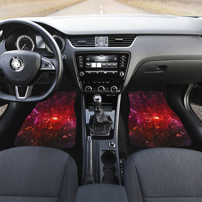 Fiery Nebula Universe Galaxy Space Print Front Car Floor Mats