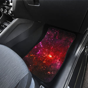 Fiery Nebula Universe Galaxy Space Print Front Car Floor Mats