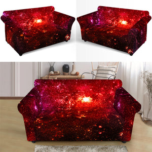 Fiery Nebula Universe Galaxy Space Print Loveseat Slipcover