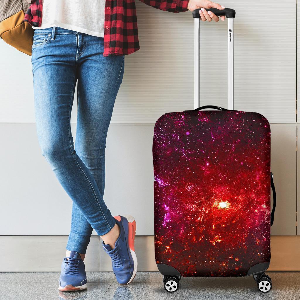 Fiery Nebula Universe Galaxy Space Print Luggage Cover GearFrost