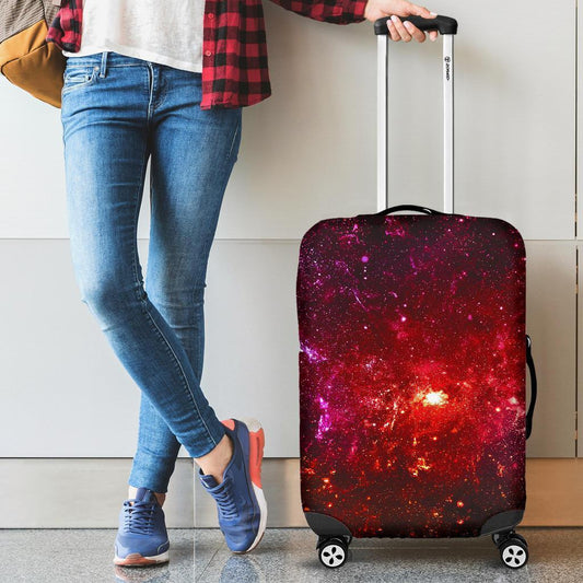 Fiery Nebula Universe Galaxy Space Print Luggage Cover GearFrost