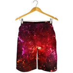 Fiery Nebula Universe Galaxy Space Print Men's Shorts