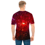 Fiery Nebula Universe Galaxy Space Print Men's T-Shirt