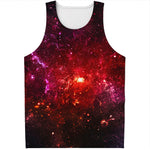Fiery Nebula Universe Galaxy Space Print Men's Tank Top