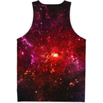 Fiery Nebula Universe Galaxy Space Print Men's Tank Top