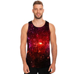 Fiery Nebula Universe Galaxy Space Print Men's Tank Top