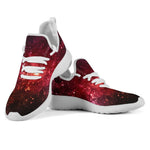 Fiery Nebula Universe Galaxy Space Print Mesh Knit Shoes GearFrost