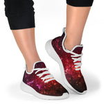 Fiery Nebula Universe Galaxy Space Print Mesh Knit Shoes GearFrost