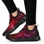 Fiery Nebula Universe Galaxy Space Print Mesh Knit Shoes GearFrost