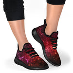 Fiery Nebula Universe Galaxy Space Print Mesh Knit Shoes GearFrost