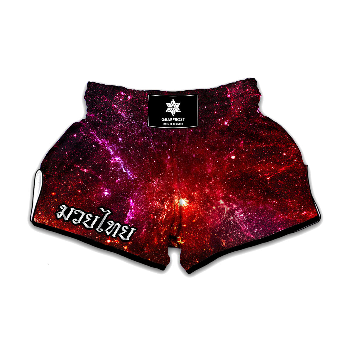 Fiery Nebula Universe Galaxy Space Print Muay Thai Boxing Shorts