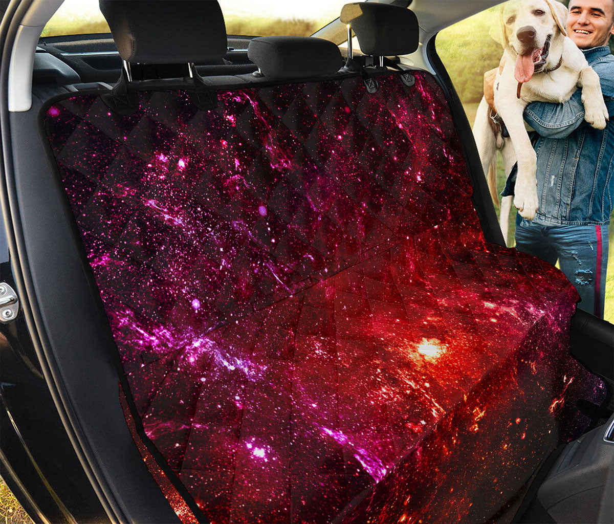 Fiery Nebula Universe Galaxy Space Print Pet Car Back Seat Cover