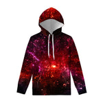 Fiery Nebula Universe Galaxy Space Print Pullover Hoodie