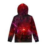 Fiery Nebula Universe Galaxy Space Print Pullover Hoodie