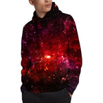 Fiery Nebula Universe Galaxy Space Print Pullover Hoodie
