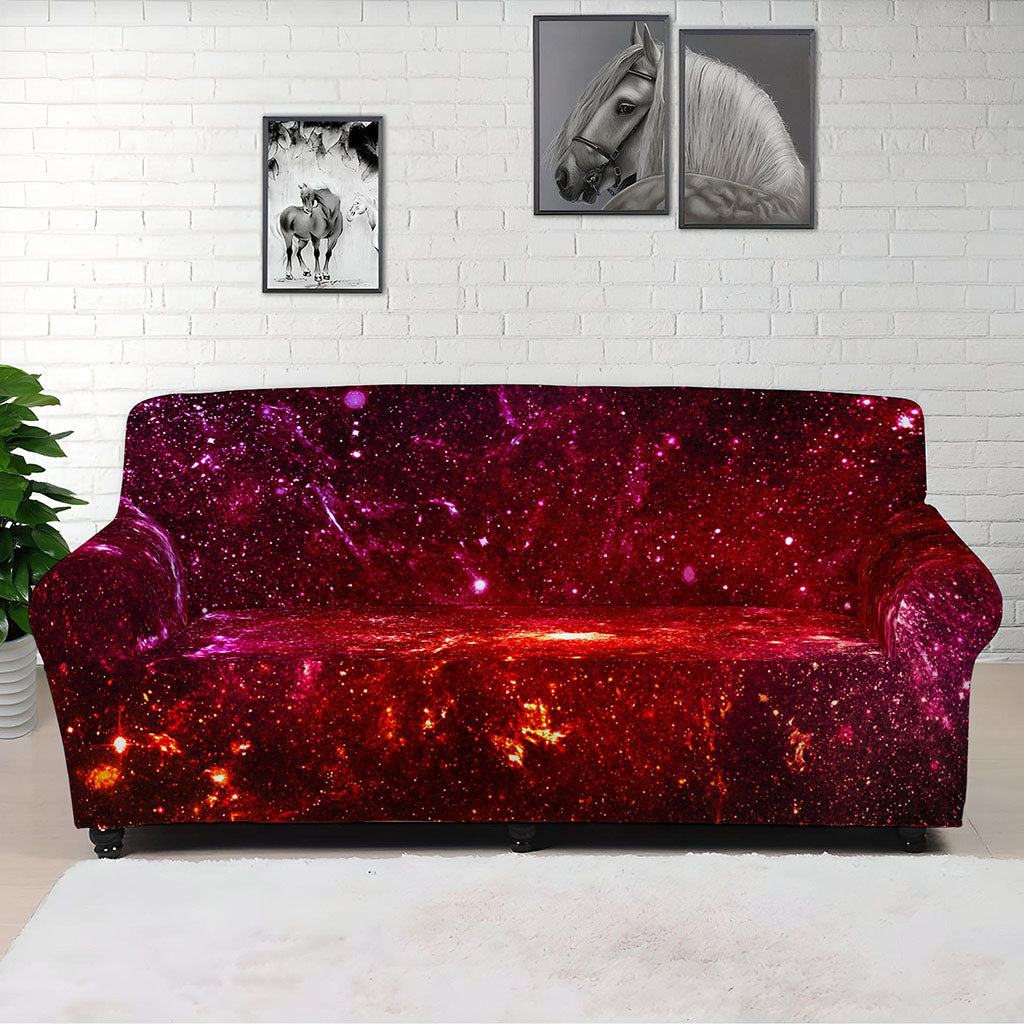 Fiery Nebula Universe Galaxy Space Print Sofa Cover