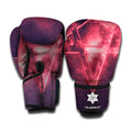 Fiery Reversed Pentagram Print Boxing Gloves